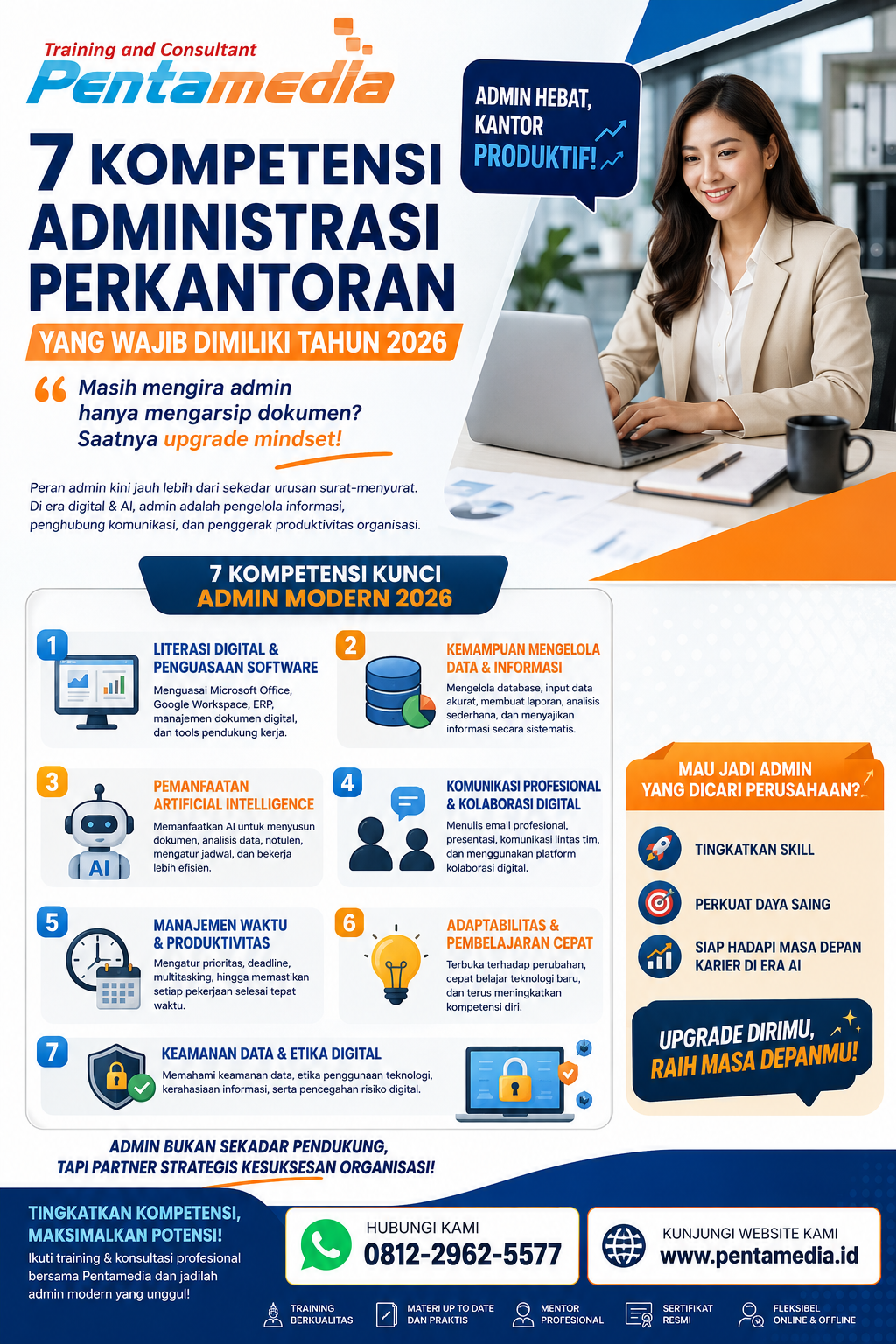 7 Kompetensi Administrasi Perkantoran yang Wajib Dimiliki Tahun 2026 - Pentamedia Training